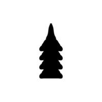 pino albero icona. semplice stile allegro Natale manifesto sfondo simbolo. pino albero marca logo design elemento. pino albero maglietta stampa. vettore per etichetta.