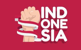 modello di progettazione banner festa dell'indipendenza dell'indonesia vettore