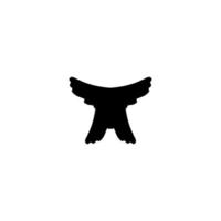 chine o Giappone tempio icona. semplice stile manifesto sfondo simbolo. tempio marca logo design elemento. tempio maglietta stampa. vettore per etichetta.