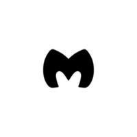 m icona. semplice stile manifesto sfondo simbolo. m marca logo design elemento. m cartello. m maglietta stampa. vettore per etichetta.