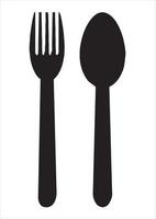 cucchiaio e forchetta vettore illustrazione. adatto per promozione di cibo attività commerciale