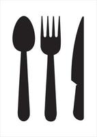 cucchiaio e forchetta vettore illustrazione. adatto per promozione di cibo attività commerciale