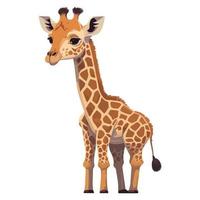 poco bambino giraffa. carino animale. piatto vettore illustrazione.