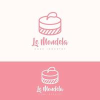 elegante dolce torta logo modello vettore