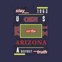Fenice Arizona testo telaio grafico tipografia vettore Stampa