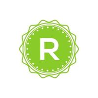lettera emblema r logo identità per ristorante vettore
