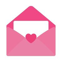 piatto amore lettera Messaggio nel rosa Busta icona animato vettore illustrazione