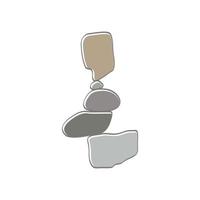 roccia equilibrio logo vettore