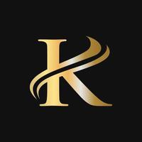 K lettera logo lusso concetto vettore