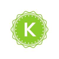 lettera emblema K logo identità per ristorante vettore