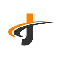 lettera j logo design per marketing e finanza attività commerciale vettore