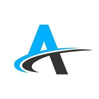 lettera un' logo design per marketing e finanza attività commerciale vettore