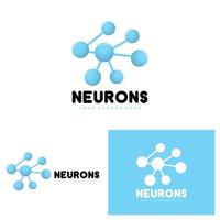 neurone logo, molecola logo disegno, vettore e, modello illustrazione