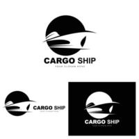 carico nave logo, veloce carico nave vettore, barca a vela, design per nave produzione azienda, corso d'acqua andare in barca, marino veicoli, trasporto, la logistica vettore