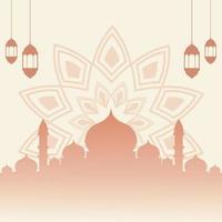 sfondo design con illustrazione di moschea vettore