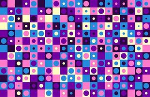 colorato geometrico forma mosaico sfondo. semplice astratto senza soluzione di continuità modello. piazze e cerchi. vettore