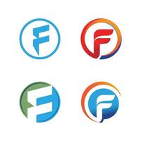 f iniziale lettera logo vettore simbolo modello design