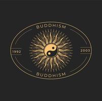 buddismo religione sacro astrologia o Magia icona vettore