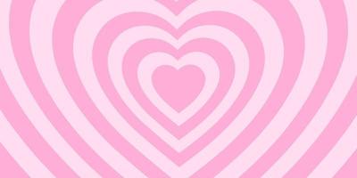 monocromatico orizzontale sfondo di cuore sagomato tunnel. arcobaleno romantico modello. rosa pastello colori vettore