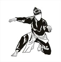 pencak silat karatè logo vettore illustrazione