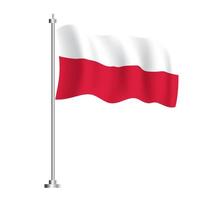 polacco bandiera. isolato onda bandiera di Polonia nazione. vettore