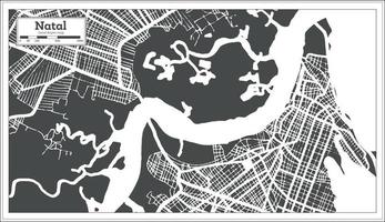 natale brasile città carta geografica nel retrò stile. schema carta geografica. vettore