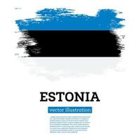 Estonia bandiera con spazzola colpi. indipendenza giorno. vettore