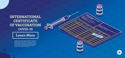 internazionale certificato di vaccinazione - coronavirus covid19. vettore