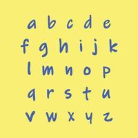 mano disegnare alfabeto con poco lettere. vettore illustrazione.