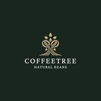 caffè albero logo icona design modello piatto vettore