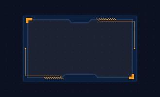 cornice orizzontale per lo streaming di video dal vivo o l'editing di video. flusso online stile tecnologico futuristico. vettore