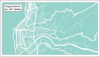 reggio calabria Italia città carta geografica nel retrò stile. schema carta geografica. vettore
