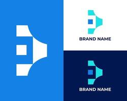 lettera ep con Tech moderno logo design vettore