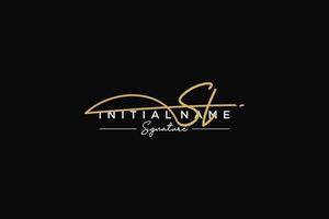 iniziale sl firma logo modello vettore. mano disegnato calligrafia lettering vettore illustrazione.