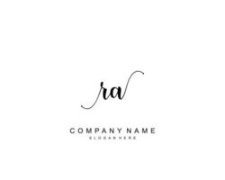 iniziale RA bellezza monogramma e elegante logo disegno, grafia logo di iniziale firma, nozze, moda, floreale e botanico con creativo modello. vettore