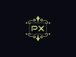 monogramma px lusso logo, minimo px lettera logo design vettore