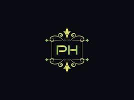monogramma ph lusso logo, minimo ph lettera logo design vettore