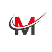 lettera m logo vettore modello moderno e semplice design