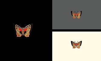 farfalla logo Vintage ▾ vettore portafortuna design