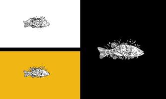 pesce logo modello vettore schema design