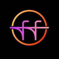 ff logo design concetto con sfondo. iniziale basato creativo minimo monogramma icona lettera. moderno lusso alfabeto vettore design