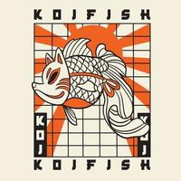 koi pesce giappone illustrazione vettoriale