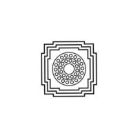 Borobudur Guarda per il superiore linea arte logo design modello vettore