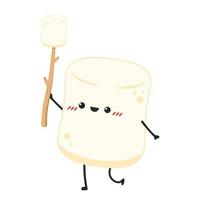 marshmallow cartone animato. marshmallow personaggio design. marshmallow vettore. vettore