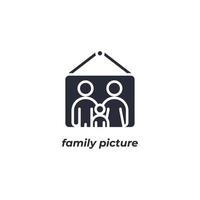 vettore cartello famiglia immagine simbolo è isolato su un' bianca sfondo. icona colore modificabile.