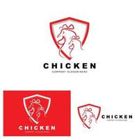 pollo logo, azienda agricola animale vettore, design per pollo azienda agricola, fritte pollo ristorante, bar vettore