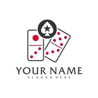 poker domino logo vettore modello, creativo domino logo design concetti