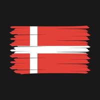 Danimarca bandiera spazzola design vettore illustrazione