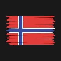 Norvegia bandiera spazzola design vettore illustrazione
