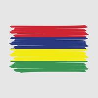 pennello bandiera mauritius vettore